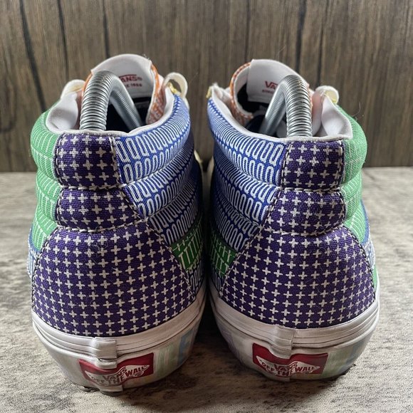 VANS Sk8-Mid PRIDE LGBTQ+ Gay Rainbow Skate Colorblock Shoes Size M 8 W 9.5 - Picture 6 of 10